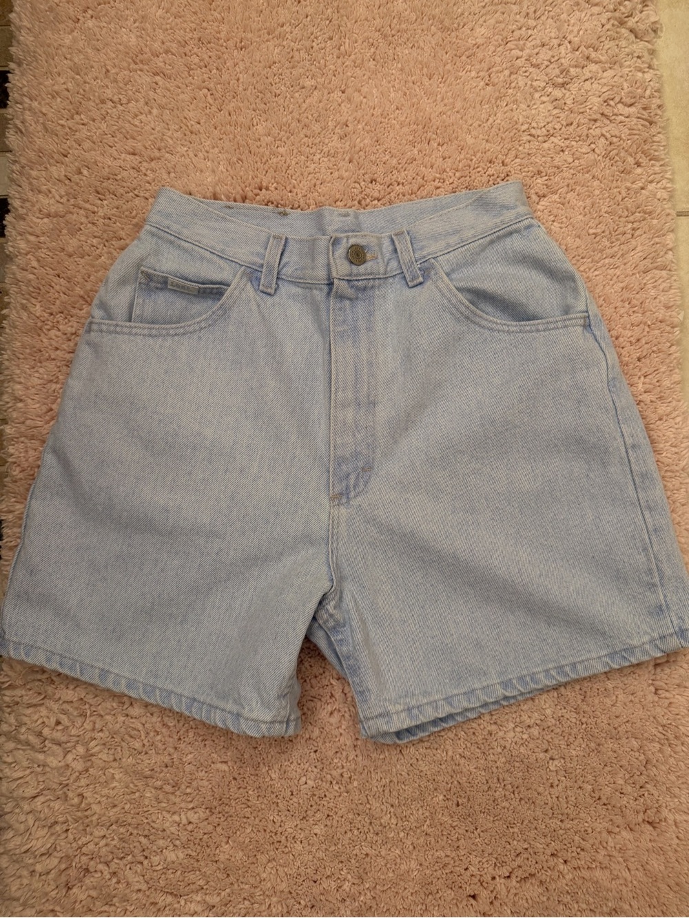 Lee Light Blue High-Waist Denim Shorts